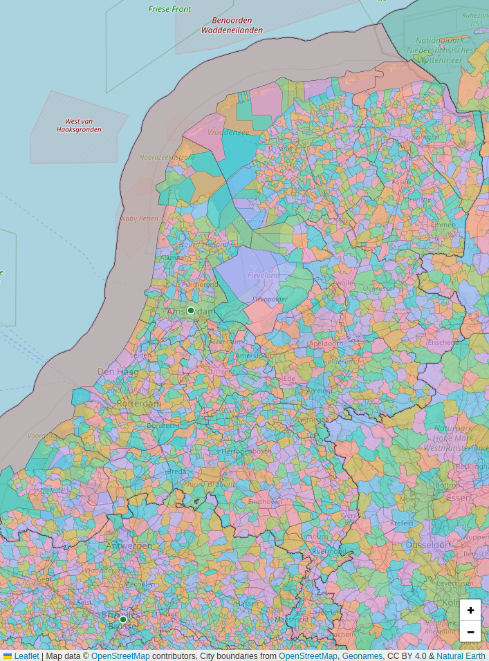 Netherlands as mapped by this tool Netherlands as mapped by this tool
